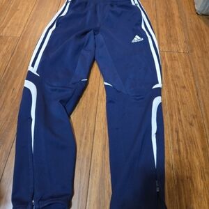 Adidas Kids Dark Blue Joggers with White Stripes